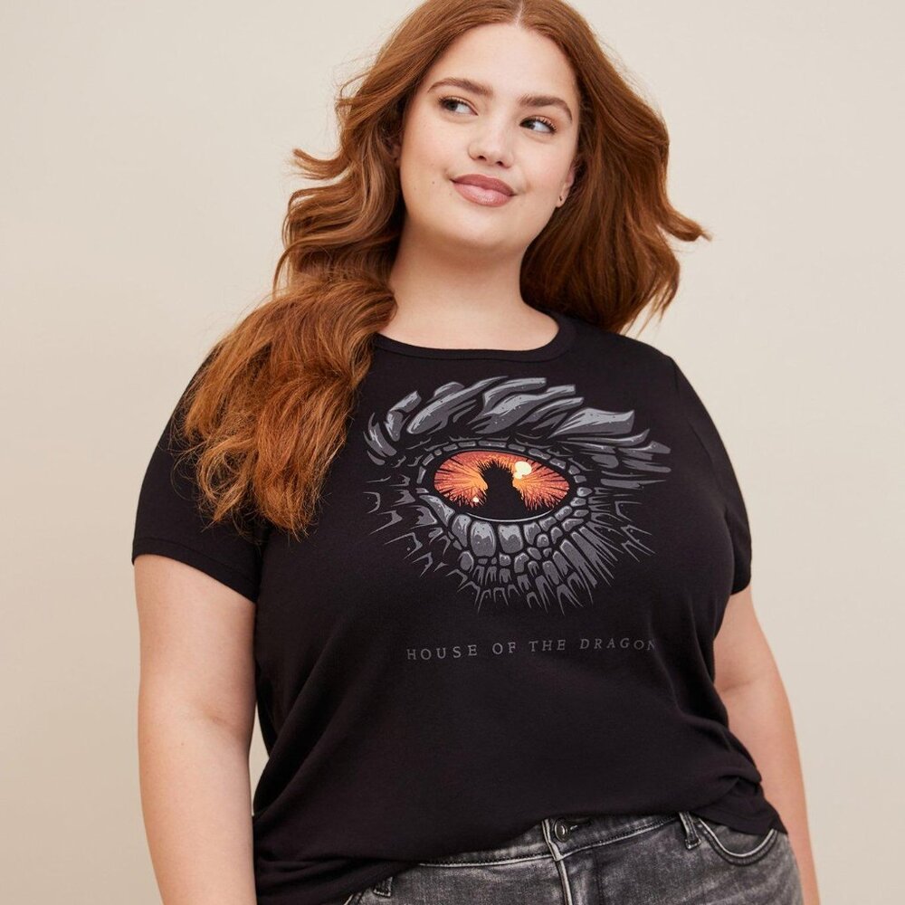 Torrid Size 6(30/32) Warner Bros. House of Dragon Classic Fit Cotton Crew Tee